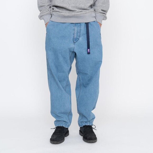 [NORTH FACE PURPLE LABEL] Webbing Belt Denim Wide Tapered Pants - Picture 7 of 9